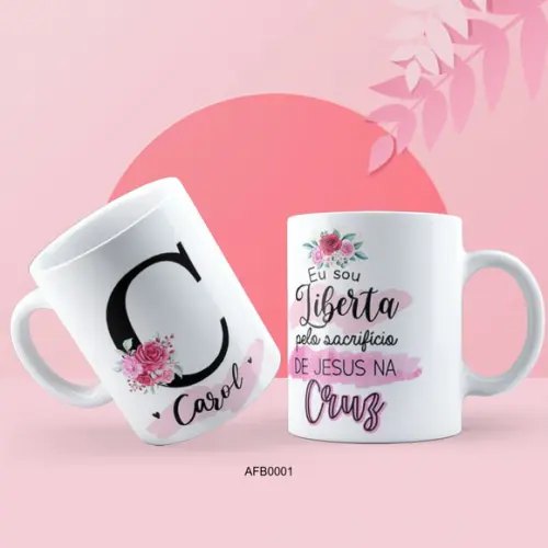 Caneca Alfabeto com Frase Evangelica Inspiradora-afb0001