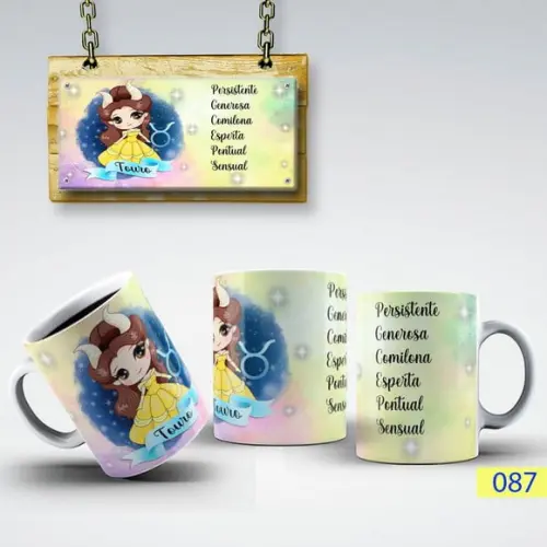 Caneca de Porcelana Signos Astrológicos Presente Perfeito