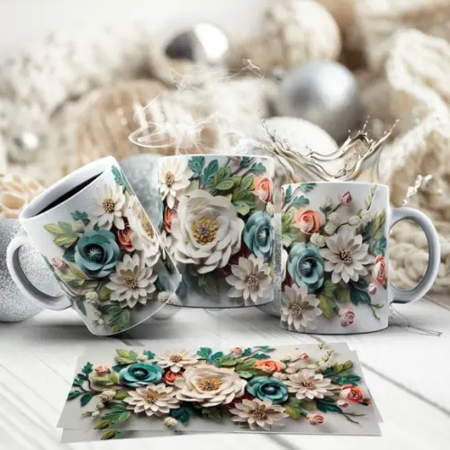 Caneca Denho Floral