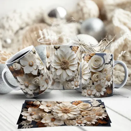 Caneca Denho Floral