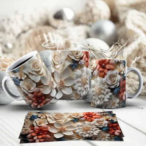 Caneca Denho Floral