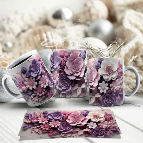 Caneca Floral em Porcelana ? Delicadeza e Estilo