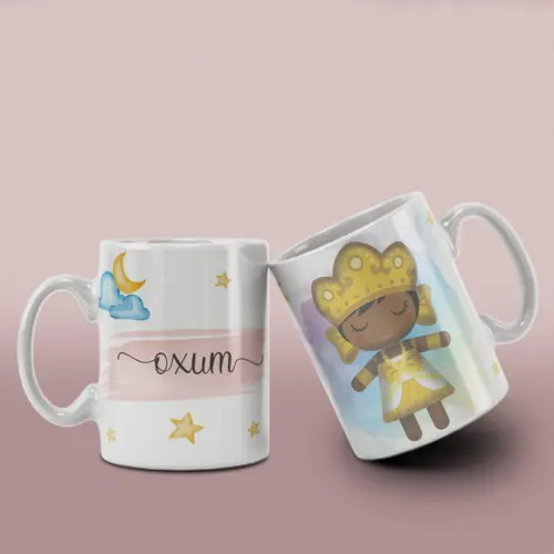Caneca Orixás Religiosa Ceramica /col12 Dv