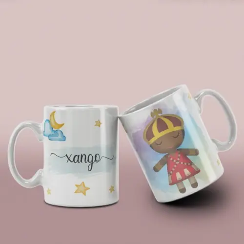 Caneca Orixás Religiosa Ceramica /col12 Dv