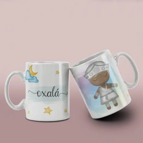 Caneca Orixás Religiosa Ceramica /col12 Dv