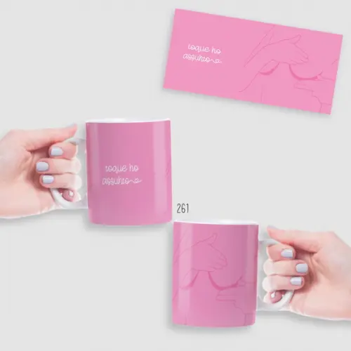 Caneca Outubro Rosa: Amor e Prevenção Todos os Dias