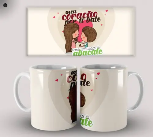 Caneca Porcelana Dia dos Namorados Amor