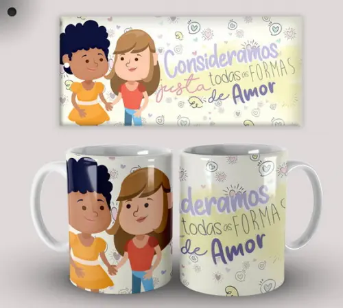 Caneca Porcelana Dia dos Namorados Paixão