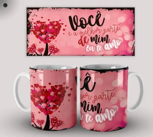 Caneca Porcelana Dia dos Namorados Paixão