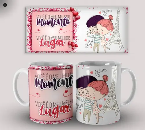 Caneca Porcelana Dia dos Namorados Paixão