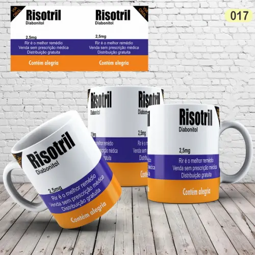 Caneca Porcelana Remédio Engraçado