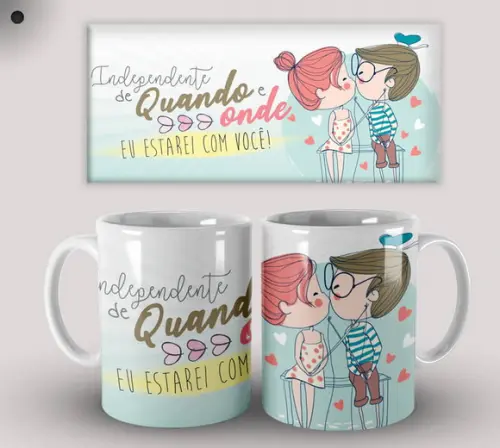 Caneca Porcelana Dia dos Namorados Personalizada
