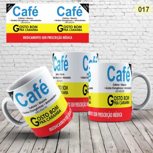 Caneca Porcelana Remédio Engraçado