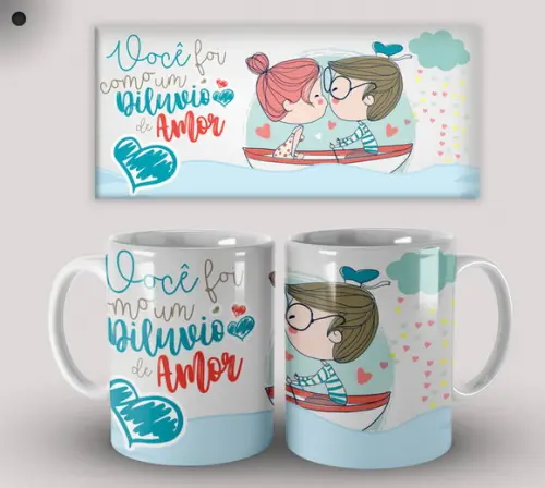 Caneca Porcelana Dia dos Namorados Personalizada