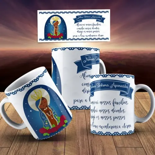 Caneca Religiosa Nossa Senhora Aparecida