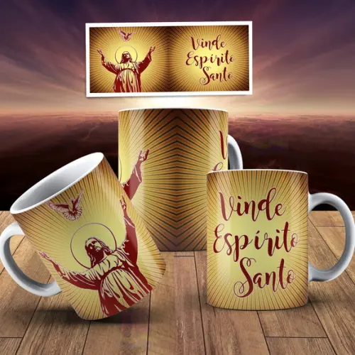 Caneca Religiosa Vinde Espirito Santo
