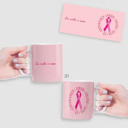 Caneca Solidária Outubro Rosa ? Conscientize e Cuide-se