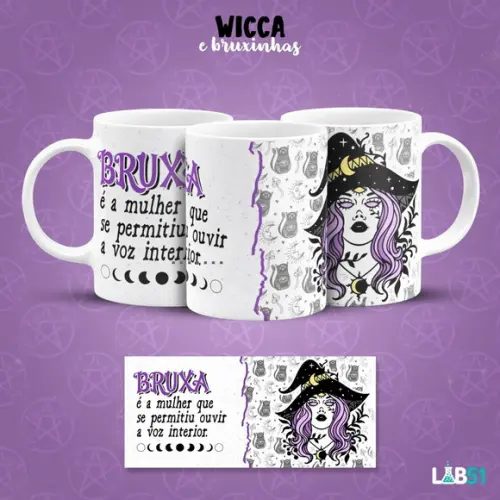 Caneca Temática Halloween ? Bruxas e Poções-coleção 1 Bruxas