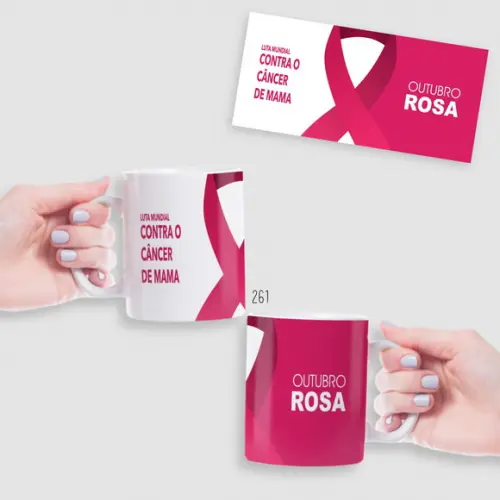 Caneca Solidária Outubro Rosa ? Conscientize e Cuide-se