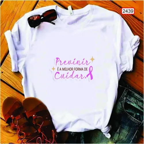 Continua: Camiseta Outubro Rosa Mais Que Uma Camisa, Uma Cau