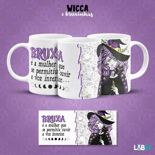 Caneca Temática Halloween ? Bruxas e Poções-coleção 1 Bruxas