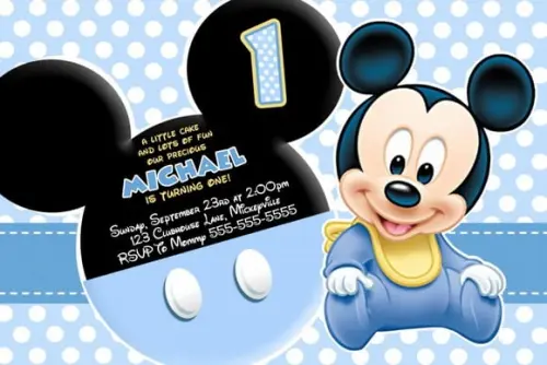 Convite Mickey Personalizado 7x10