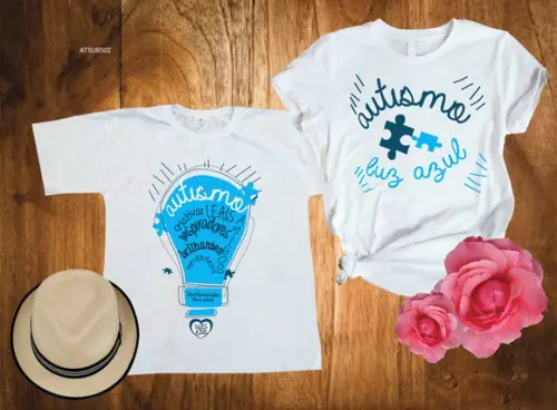 Kit 2 Camiseta Autismo ? Respeito, Amor e Inclusão