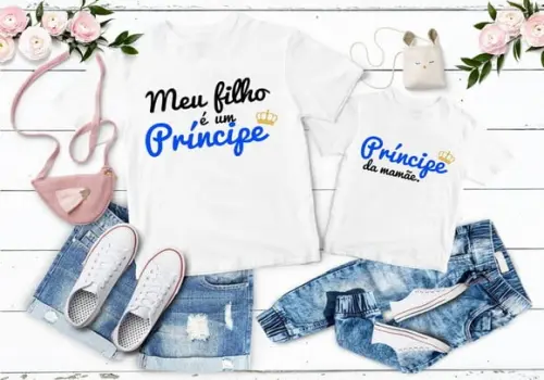 Kit 2 Camisetas Dia das Mães Personalizadas ? Principe