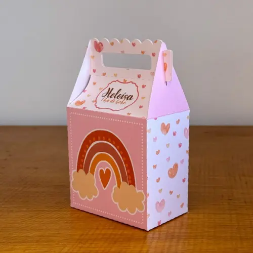 Kit 30 Caixas Arco Iris Personalizada (pegue e Monte)