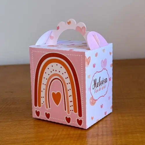Kit 30 Caixas Arco Iris Personalizada (pegue e Monte)