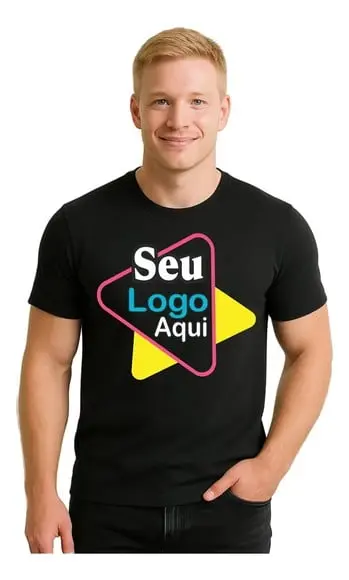 Kit 4 Cam Camiseta 100 Algodão Fio 30.1 Penteado Sua Estampa