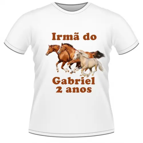 Kit 4 Camisetas Camisa Cavalos Personalizada