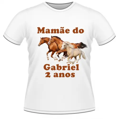 Kit 4 Camisetas Camisa Cavalos Personalizada