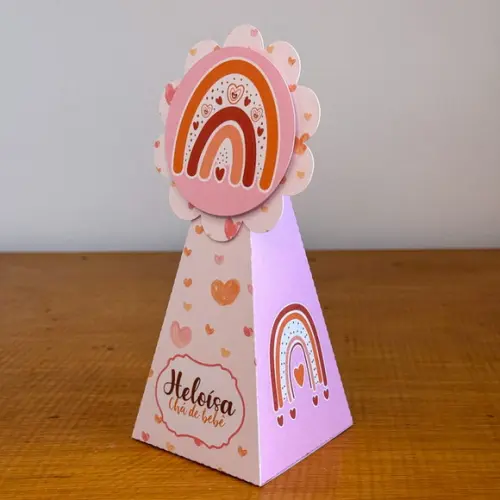 Kit 40 Caixas Arco Iris Personalizada (pegue e Monte)