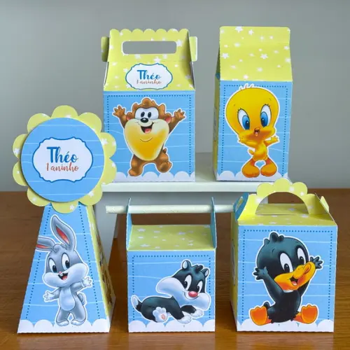 Kit 40 Caixas Baby Looney Tunes, Caixa Person(pegue e Monte)