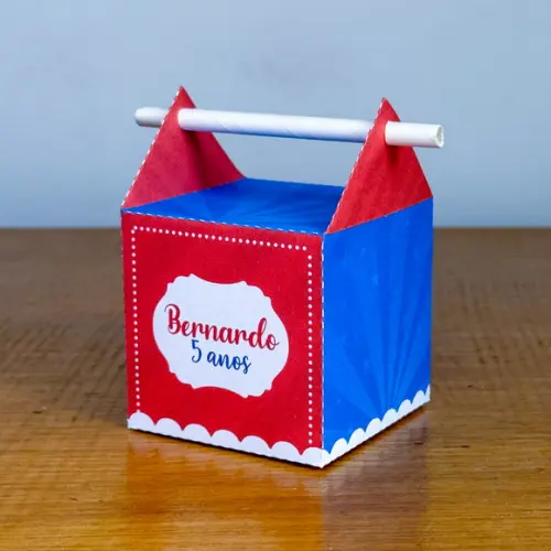 Kit 40 Caixas Vermelho e Azul Personalizada (pegue e Monte)
