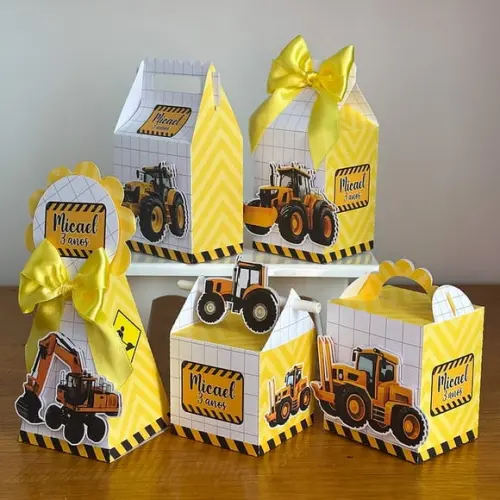 Kit 5 Intens Pegue e Monte Trator- Lembrancinha Trator