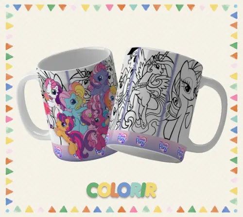 Kit 5 Canecas Dia das Crianças ? Presente Criativo -colori