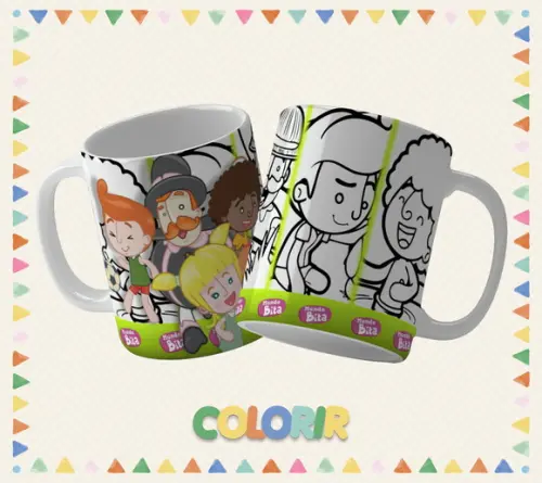 Kit 5 Canecas Dia das Crianças ? Presente Criativo -colori