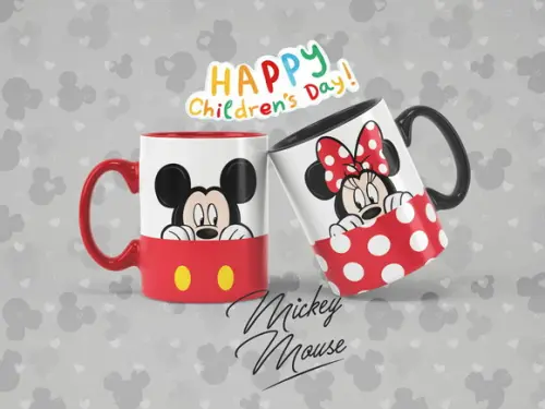 Kit com 5 Canecas Dia das Crianças Desenho