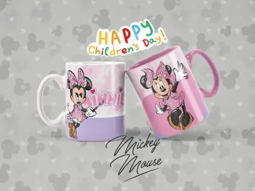Kit com 5 Canecas Dia das Crianças Desenho Infantil