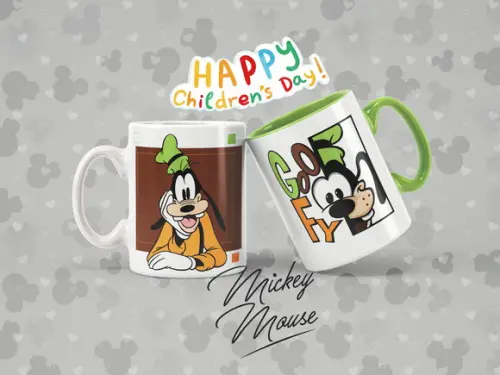 Kit com 5 Canecas Dia das Crianças Desenho Infantil