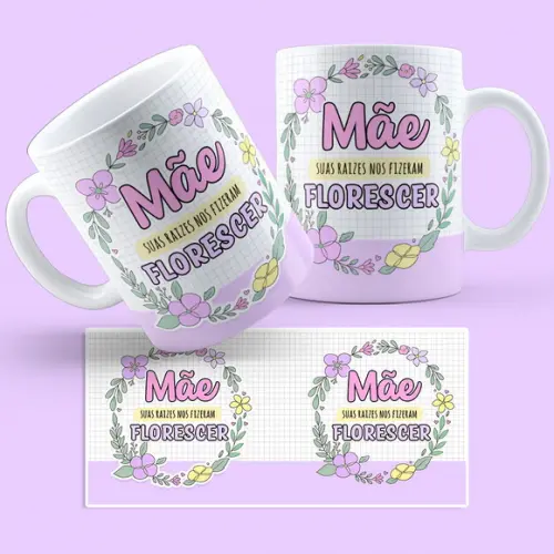 Kit com Duas Caneca Dia das Mães