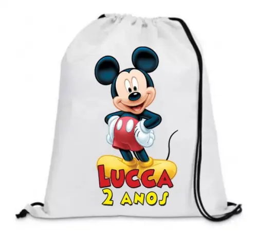 Mochila Saco Sacochila Mickey Lembrancinha