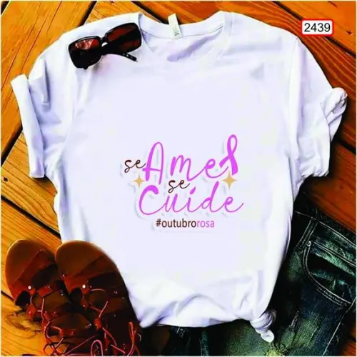 220  Camiseta Outubro Rosa Venha Fazer Parte dessa causa Cliente