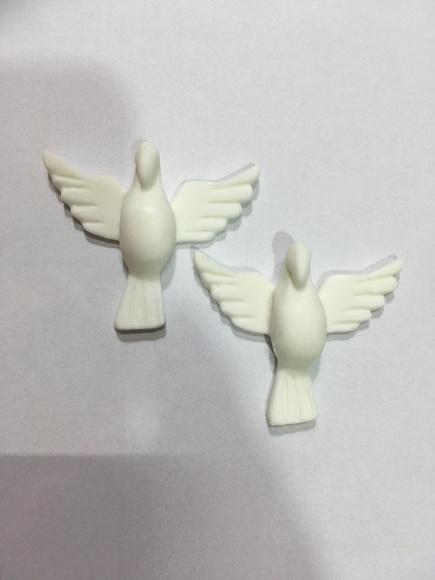 100 Sabonete Pomba Batizado Espírito Santo no Tule c/ Tag