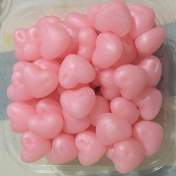 120 Sabonete mini corações perolados
