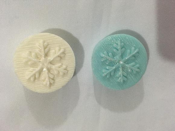 30 Sabonete Flocos Neve no Tule com Tag