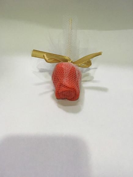 50 Sabonete Botão de Rosa no Palito no Tule Outubro Rosa ~