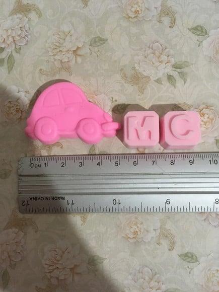 50 Sabonete Fusca + 100 Letras + 50 Mini Coração